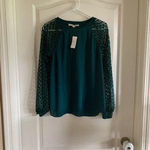 Loft long sleeve blouse - forest green
